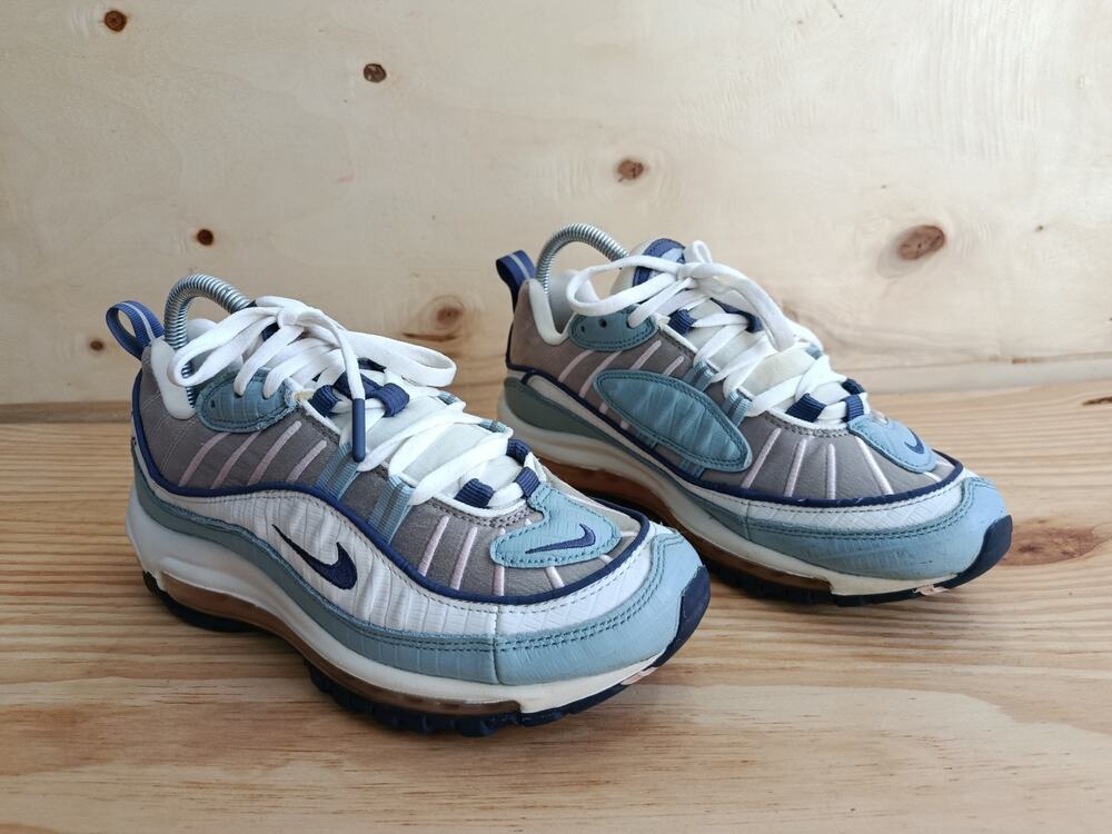 Nike Air Max 98 Ocean Blue Sanded Purple Womens Size 7.5 CK0832-500 Running Shoe